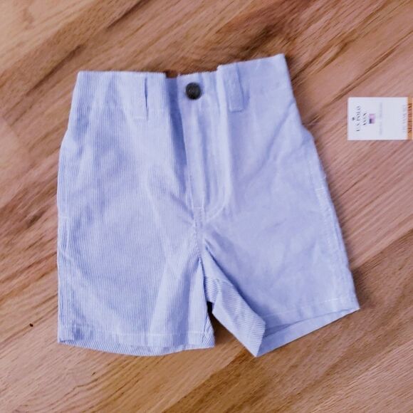 NWT U.S. Polo Assn. Ticking Stripe Baby Shorts - Picture 2 of 6